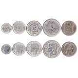 5 Coin Set From France | 50 Centimes 1 2 5 10 Francs | Cornucopia | Phrygian Cap | Circulated 1941 1944-1949