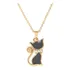 5 Colares Gatinho Gato Cat Lindo Animal Folheado A Ouro 18k