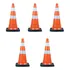 5 Cone Obra Semi Flexivel 75 Cm Base De Borracha Bco lar Ref