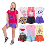 5 Conjunto Infantil Menina 10 Ao 14 Juvenil Premium Barato