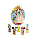 5 Dedoches Disney Mickey Bonecos No Ovo - Lider Brinquedos