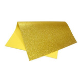 5 Folhas Eva Com Glitter 40x47 Artesanato Escolar Decorar Cor Dourado Ouro 