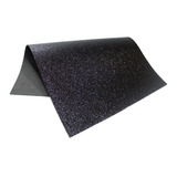 5 Folhas Eva Com Glitter 40x47 Artesanato Escolar Decorar Cor Preto