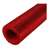 5 Folhas Eva Com Glitter 40x47 Artesanato Escolar Decorar Cor Vermelho