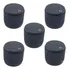 5 Knob Aluminio Guitarra Baixo Preto 18mm Marcacao Bolinha