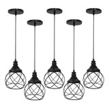 5 Lustre Pendente Aramado