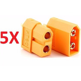 5 Pares (5 Machos+5 Femeas) Conectores Xt60 Amarelo