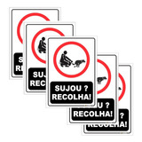 5 Placas Aviso Pet