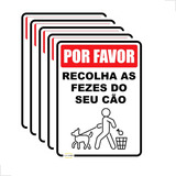 5 Placas De Sinalização Recolha Coco Fezes Do Seu Cachorro