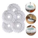 5 Refil De Microfibra Para Mop 16cm Esfregão Limpeza Pogala