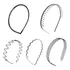 5 Tiaras De Ferro Arco Diadema Masculina Metal Arquinho