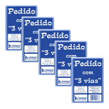 5 Un   Bloco Talão Pedido 1 18 Médio 16x21 3 Vias 25x3 Fls