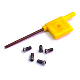 5 Und Torx Fixa Inserto Pastilha M 3,5 X 10 Mm + Chave T15