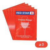 5 Unid Fermento Para Vinho Red Star Premier Rouge