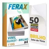 50 Adesivos Vinil Branco