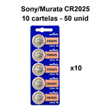 50 Baterias Cr2025 3v