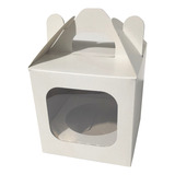 50 Caixas Para Panetone C/berço Acetato 100g 10x10x10cm Kit