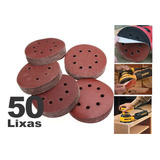 50 Disco Lixa Roto Orbital Lixadeira Pluma 8 Furos 5 125mm 