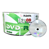 50 Dvd-r Ridata Logo Branco 4.7gb 120 Minutos 16x Original