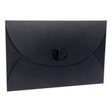 50 Envelopes 10x15cm Preto