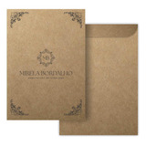 50 Envelopes Kraft Personalizado Pardo A4   Timbrado C Logo