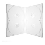 50 Estojo Dvd Quadruplo Transparente Impecavel