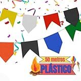 50 Metros Bandeirinha Festa Junina Plástico Resistente
