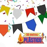 50 Metros Bandeirinha Festa Junina Plástico Resistente