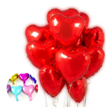 50 Mini Balão Coração Metalizado 13cm 5 Polegadas Coloridos