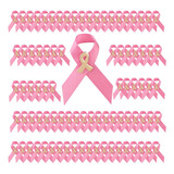 50 Pinos Cor de rosa Da Fita Da Conscientização Do Câncer