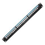 50 Unds Patch Panel Cat5e 24 Portas Descarregado Com Guia