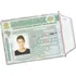 50 Unid   Protetor Porta Documentos Para Cnh Com Aba 65x90mm