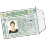 50 Unid   Protetor Porta Documentos Para Cnh Com Aba 65x90mm