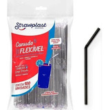 500 Canudo Preto Flexivel