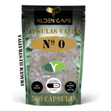 500 Cápsulas Vegetais Veganas Transparentes N  0  500mg 
