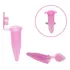 500 Microtubo Frasco 1 0  Interno Cor Rosa Com Tampa Pressão
