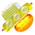 50pçs Módulo Led 3030 3w 3led 12v Mega Lente Amarelo Âmbar