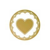 550 Adesivos Coracao Dourado
