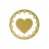 550 Adesivos Coracao Dourado