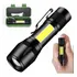 5x Mini Lanterna Tática Led Forte Recarregável Usb Militar Lanterna Preto Luz Super Branca Led