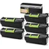 5x Toner Para Uso Lexmark 624h 62dbh00 Mx810 Mx710 Mx711