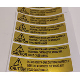 6 Adesivos Caution Para