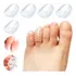 6 Anel Protetor Dedo Silicone Calo Pé Sapato Tênis Bota Top
