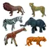 6 Animais Borracha Savana Africa Leão Tigre Girafa Guepardo