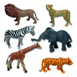 6 Animais Borracha Savana