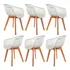 6 Cadeira Poltrona Web Sidera Clarice Wood Base Madeira +nfe