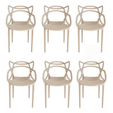 6 Cadeiras Allegra Nude