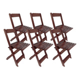 6 Cadeiras Dobraveis Madeira