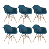 6 Cadeiras Eames Wood