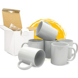 6 Canecas Ceramica Resinada